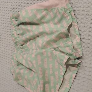 ADORABLE green and pink Nike Shorts Size 6